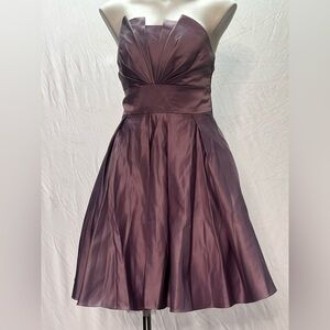 Elegant Purple Satin Evening Dress